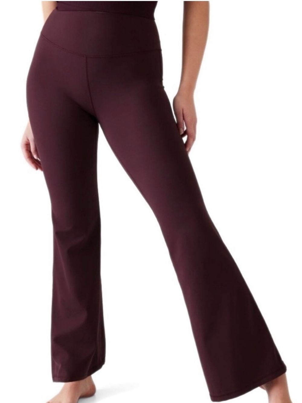 Athleta Elation Ultra High Rise Flare Pant Maroon Size S